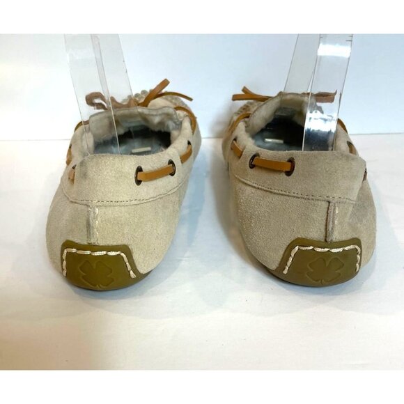 Lucky Brand Womens Fur Lined Beige Suede Moccasins Rubber Sole Size EU 40/US 10 - Picture 7 of 11
